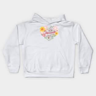 Flowers lines Kids Hoodie